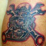 Harley Skull Tattoo Hervey Bay